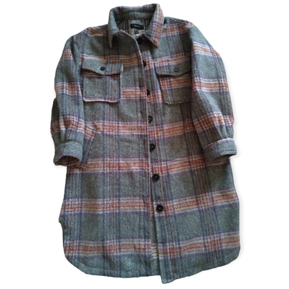 Plaid oversized jacket, size XL